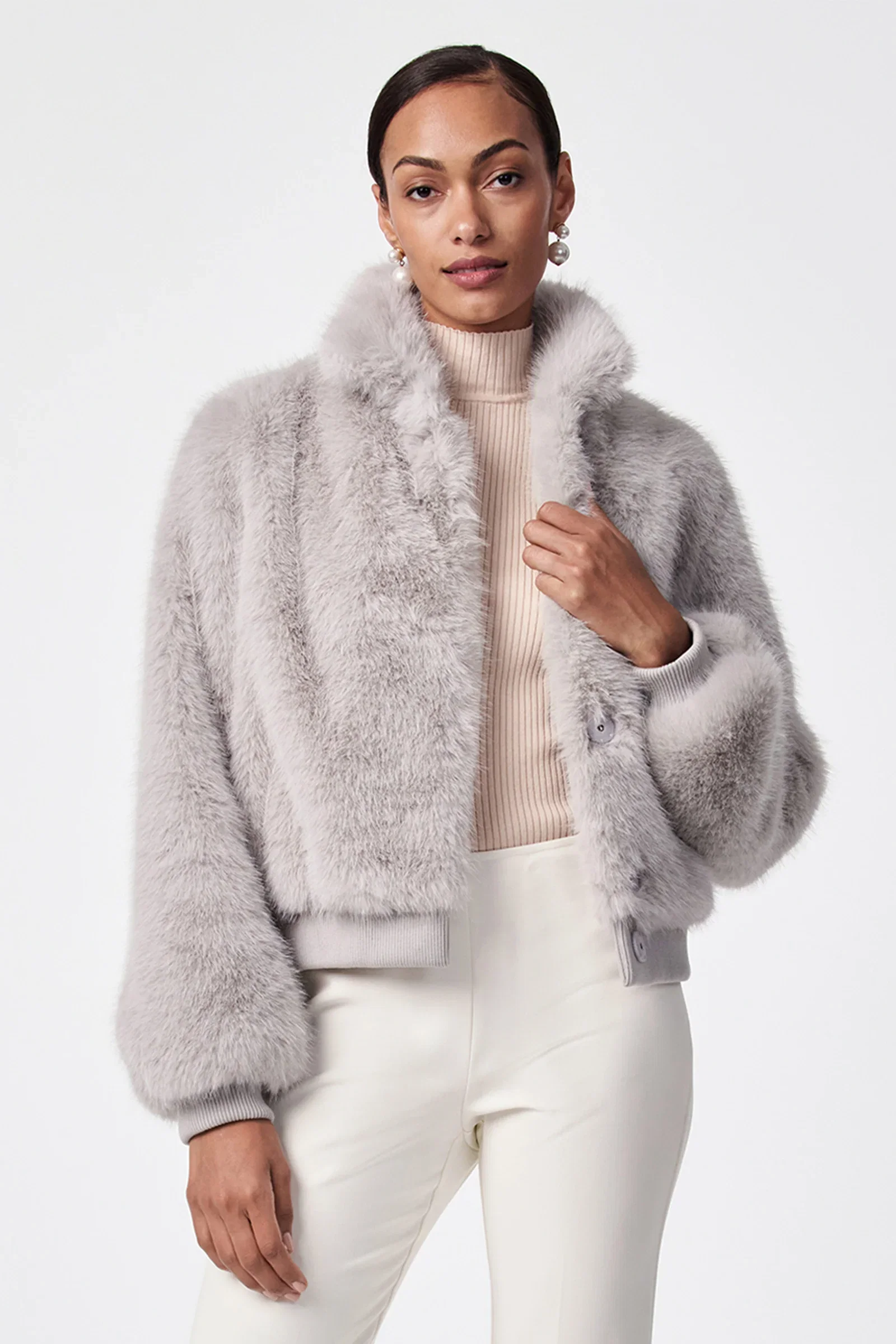 Image of Morris Short Faux Fur Coat