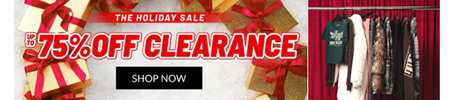 UP TO 75% OFF CLEARANCE | SHOP NOW