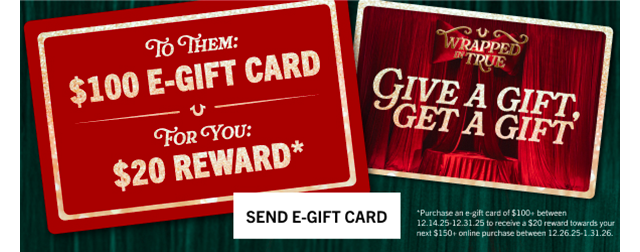 WRAPPED IN TRUE | GIVE A GITF, GET A GIFT | SHOP NOW