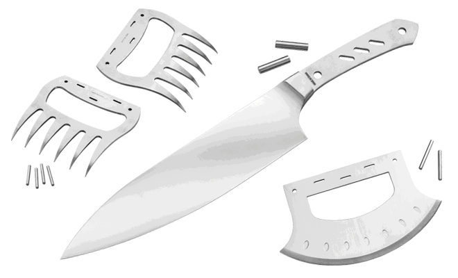Knife blade hardware