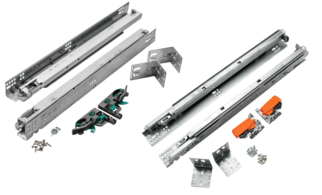 Two sets of drawer slides