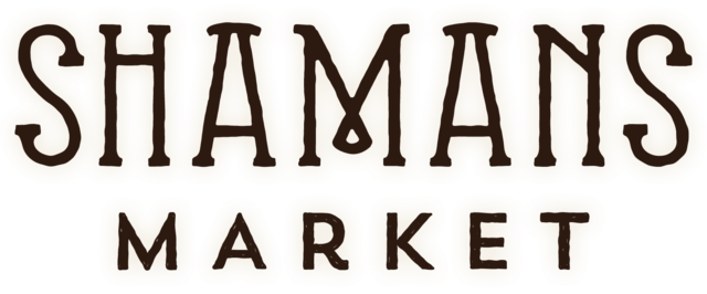 shamans market text logo