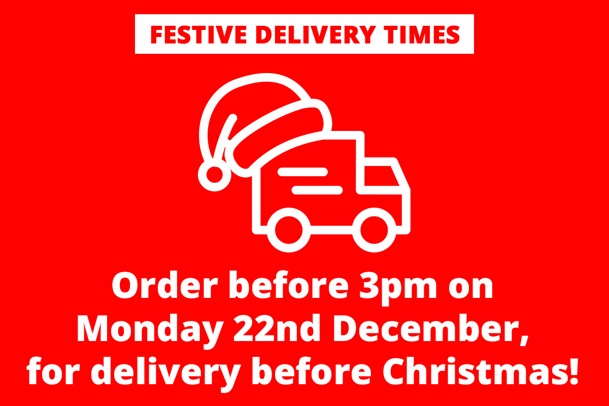 Order before 4pm on Monday 22nd December, for delivery before Christmas!
