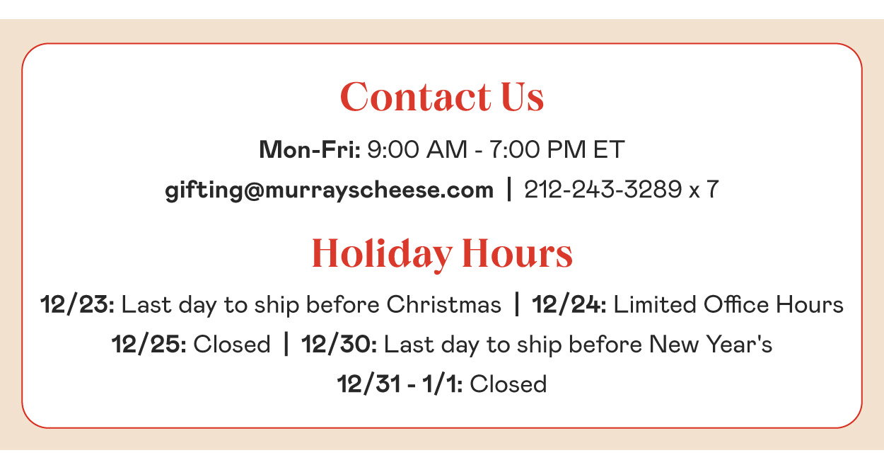 Contact Murray's Gifting