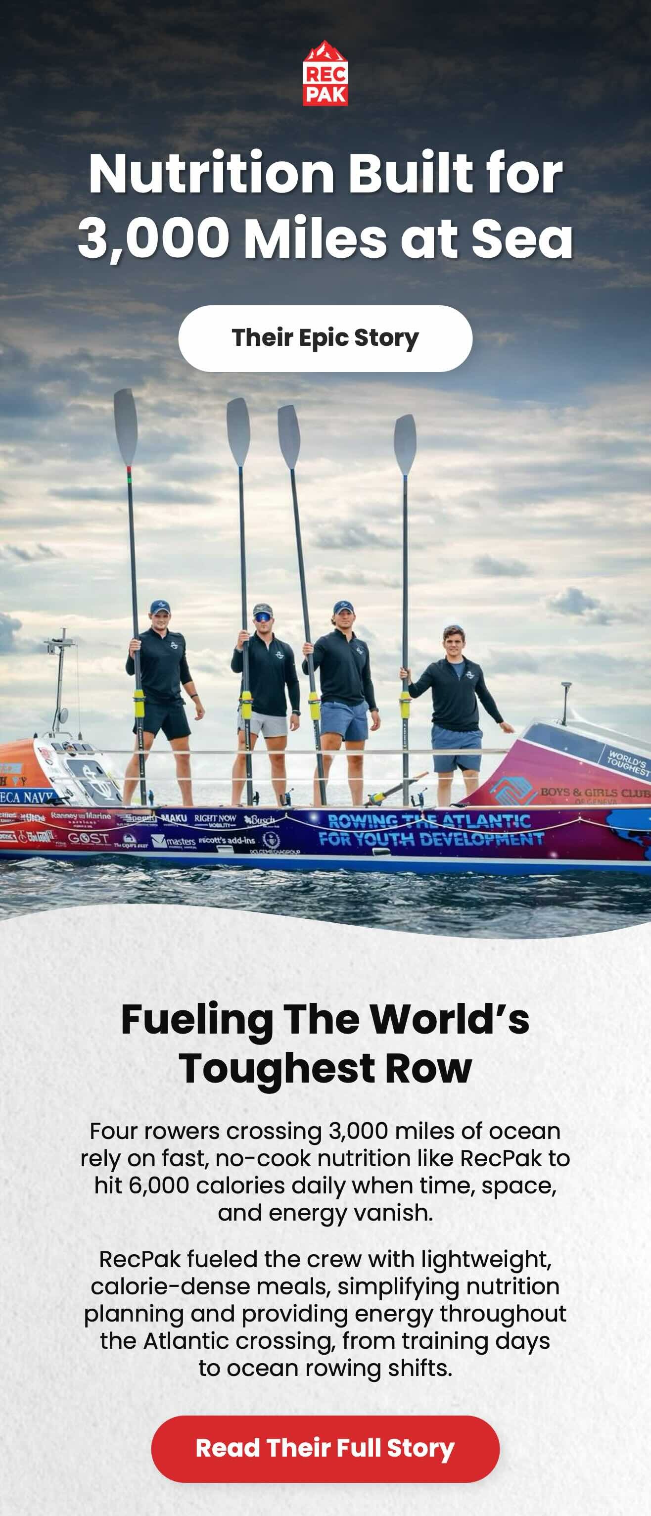 Four rowers crossing 3,000 miles.