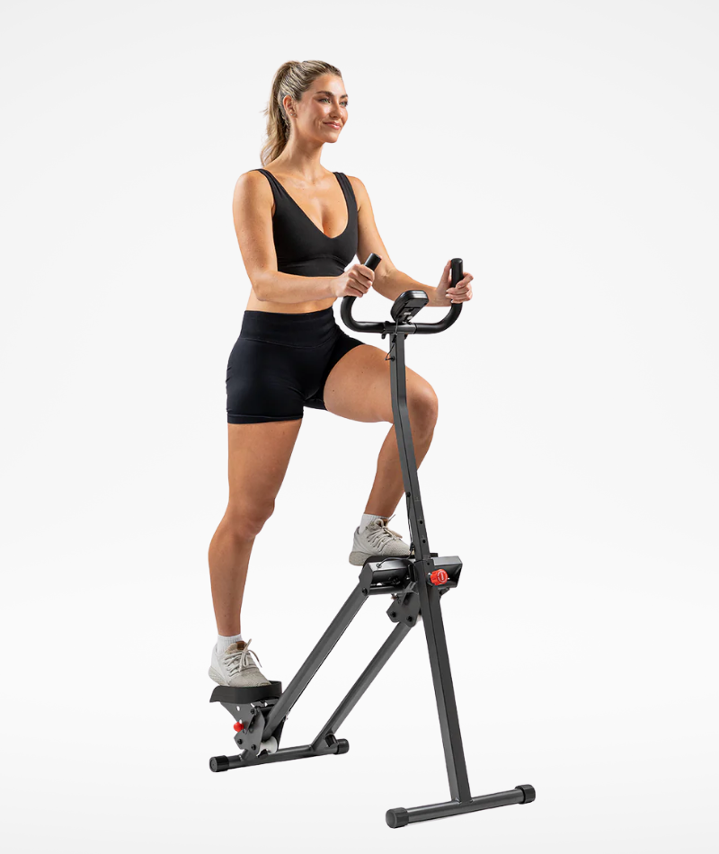 black foldable smart cardio step climber
