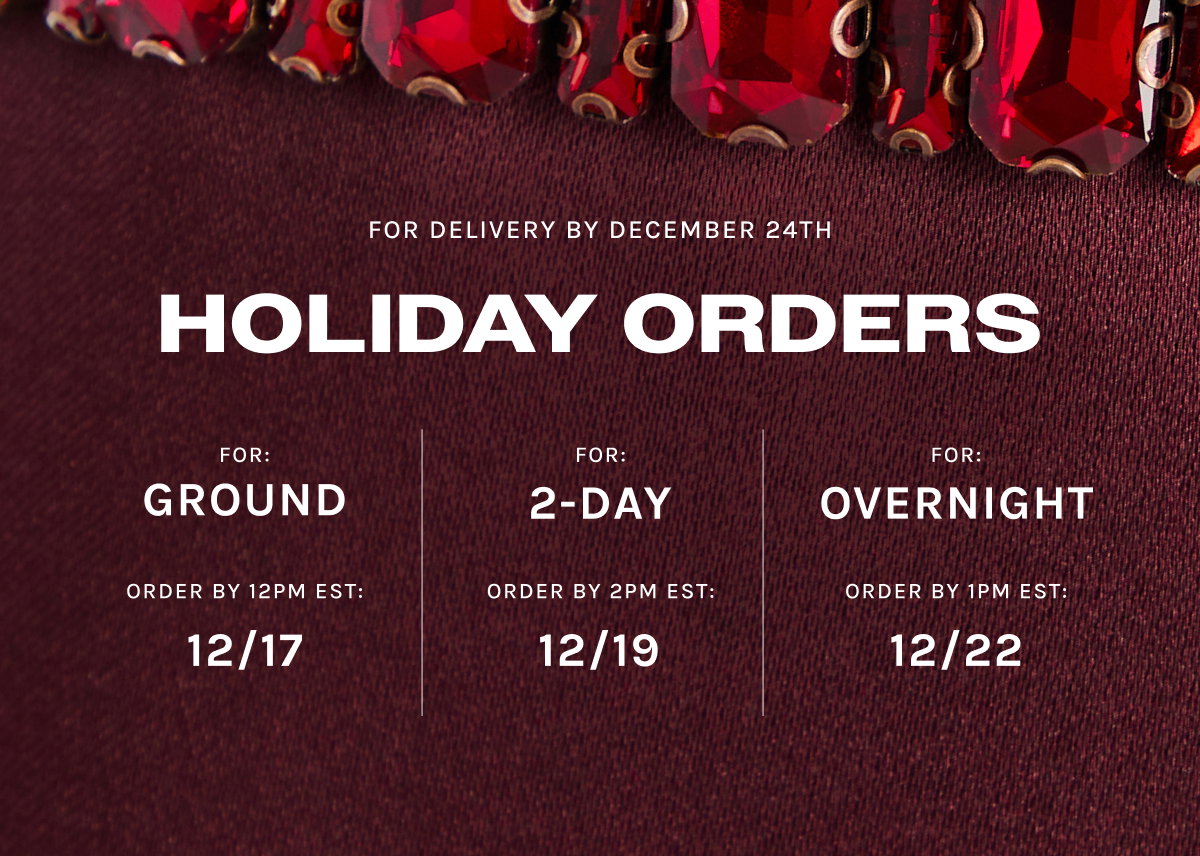 Holiday Orders