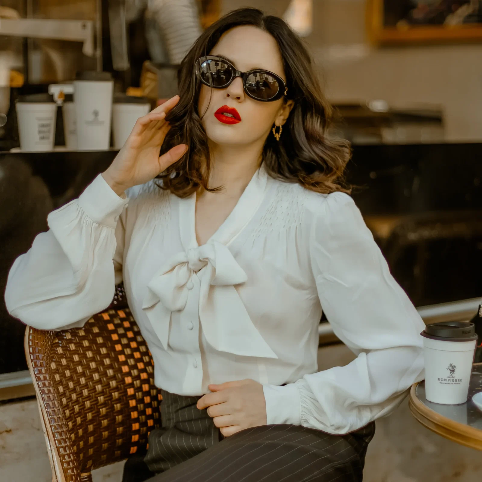 Image of Eva Pussy Bow Blouse