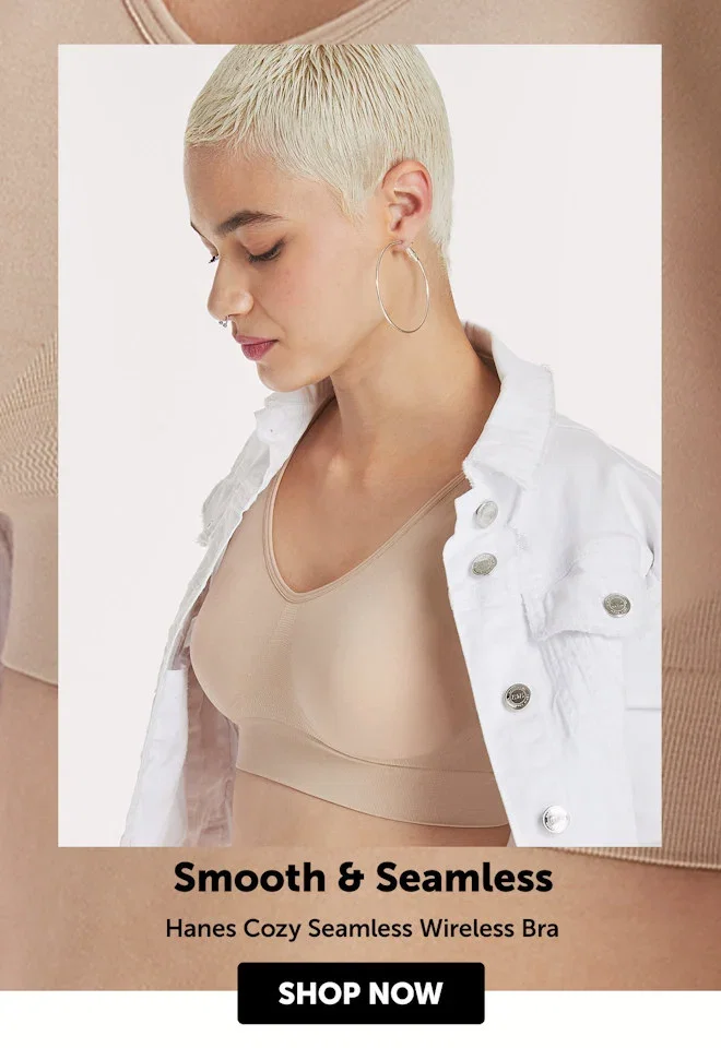Hanes Cozy Seamless Wireless Bra