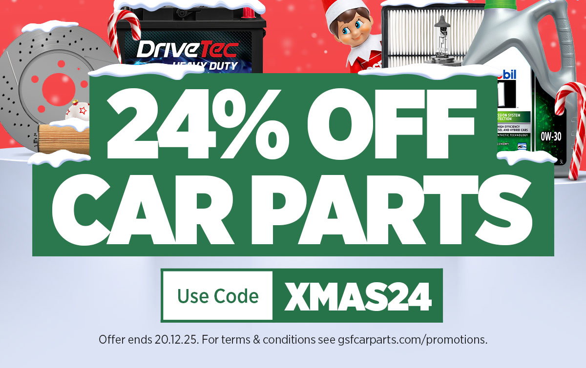 24% Off Car Parts - Use Code XMAS24