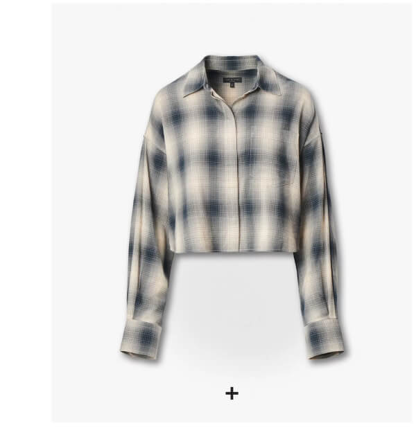 Shop Marin Cropped Plaid Shirt