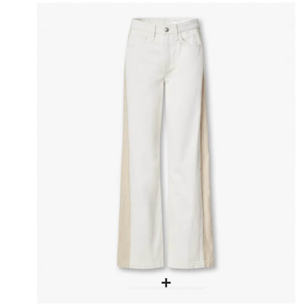 Shop Logan Spliced Wide-Leg Jeans
