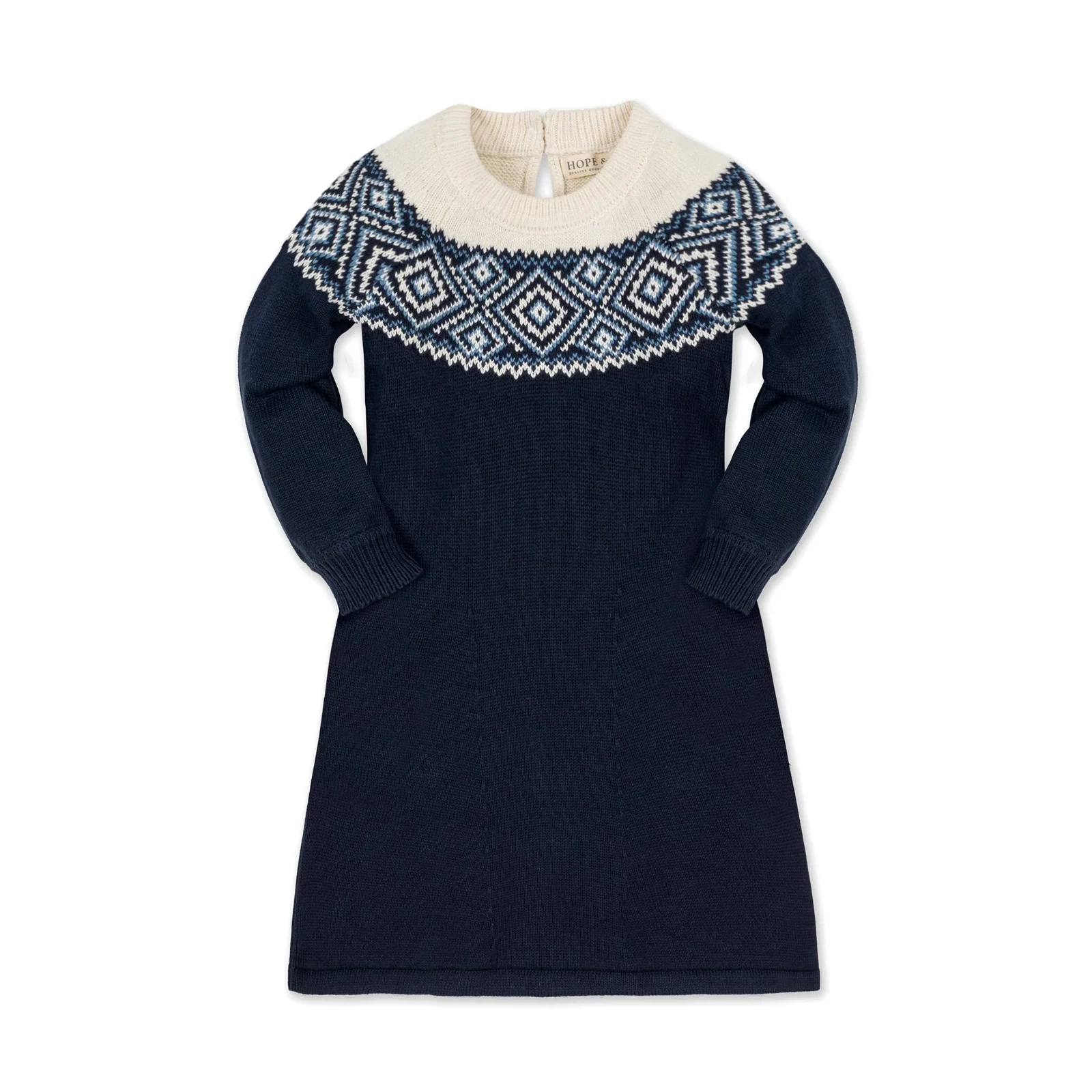 Image of Organic Fair Isle Raglan Sweater Dress