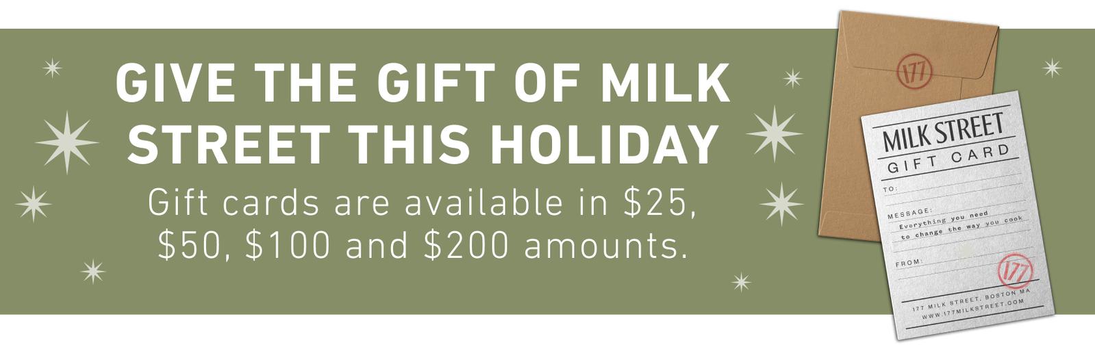 Milk Street Gift Cards