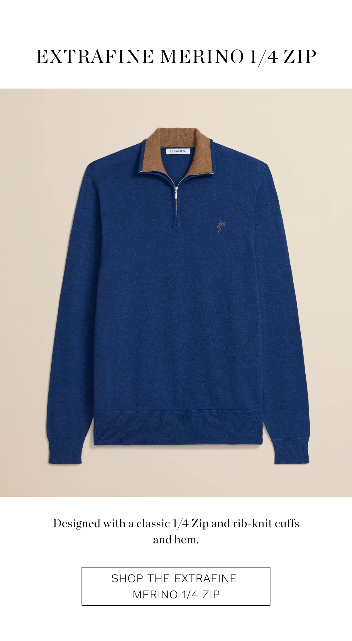 Extrafine Merino 1/4 Zip