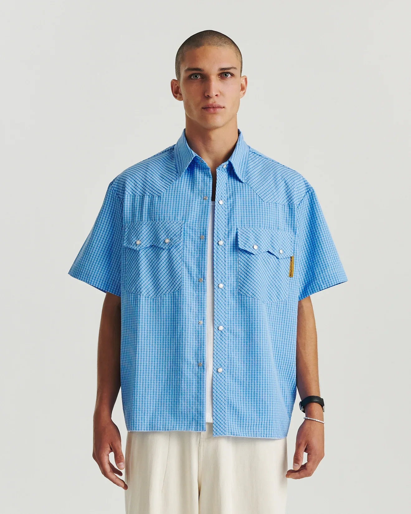 Image of Boxy Western - Blue Check