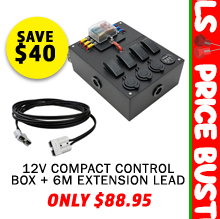 12V Compact Control Box + Solar Extension Lead - 6 Metre