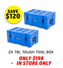 2x 78L Tough Tool Box