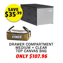 Drawer Compartment Medium + Clear Top Canvas Bag