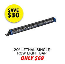 20 Lethal Single Row Light Bar