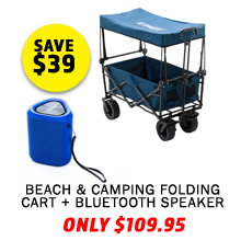 Beach & Camping Folding Cart + Bluetooth Speaker