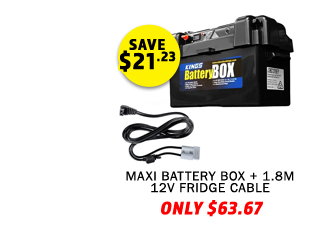 Maxi Battery Box + 1.8m 12v Fridge Cable