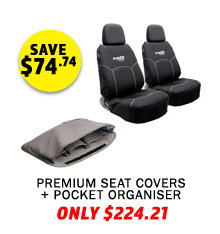 Plus Premium Seat Covers (Pair) + Pocket Organiser