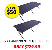 2x Camping Stretcher Bed