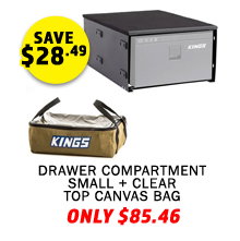 Drawer Compartment Small + Clear Top Canvas Bag