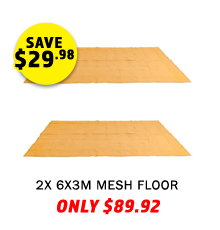 2 x Mesh Flooring 6m x 3m