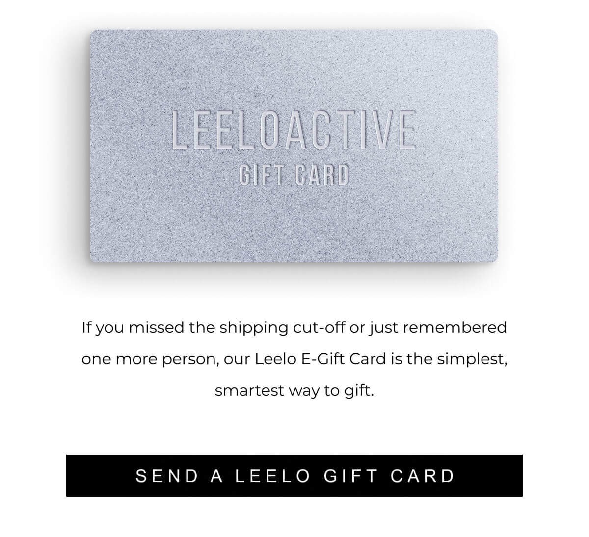 LEELO ACTIVE GIFT CARD  | SEND A LEELO GIFT CARD