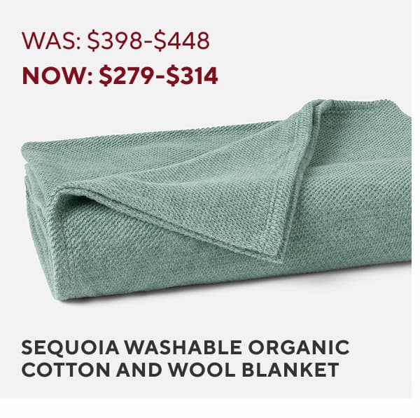 Sequoia Washable Organic Cotton and Wool Blanket