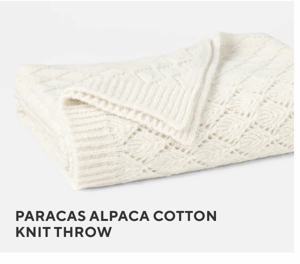 Paracas Alpaca Cotton Knit Throw