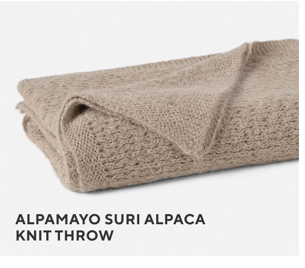 Alpamayo Suri Alpaca Knit Throw
