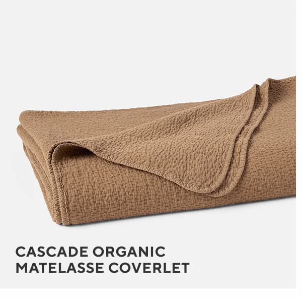 Cascade Organic Matelasse Coverlet