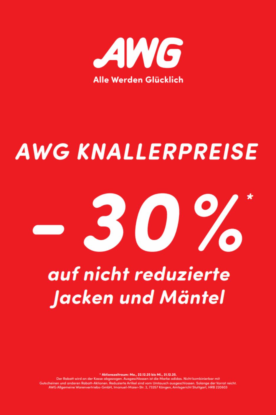 Jahresendrally – Knallerpreise bei AWG