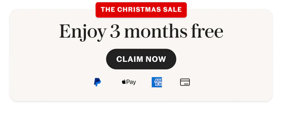 The Christmas sale | 3 months free