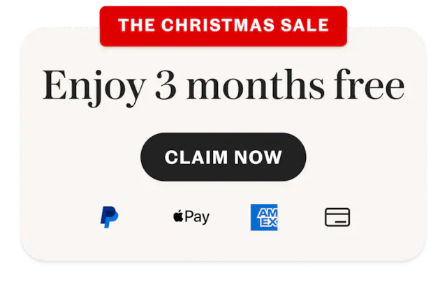 The Christmas sale | 3 months free