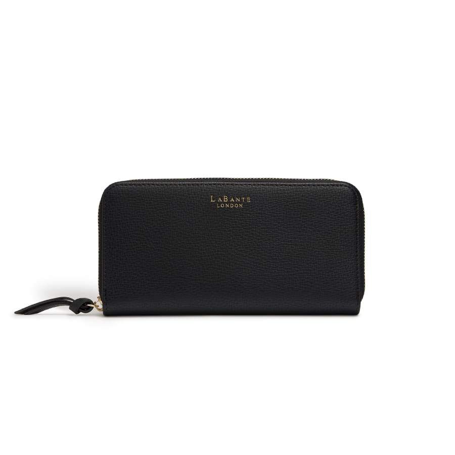 Image of Serene Black Vegan Zip Around Wallet