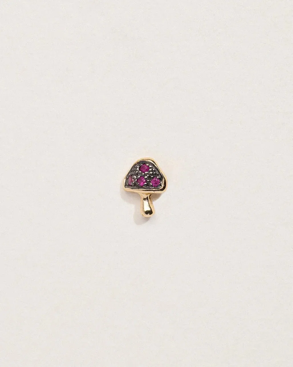 Image of Tiny Pavé Mushroom Stud