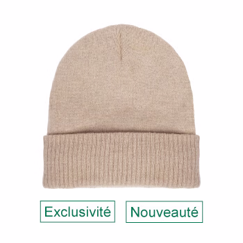 Le bonnet en laine intérieur soie