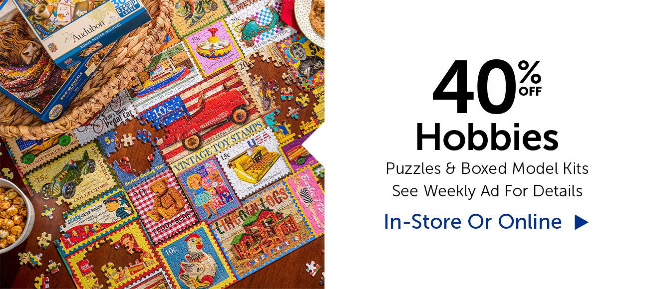 40% Off Hobbies - Select Categories