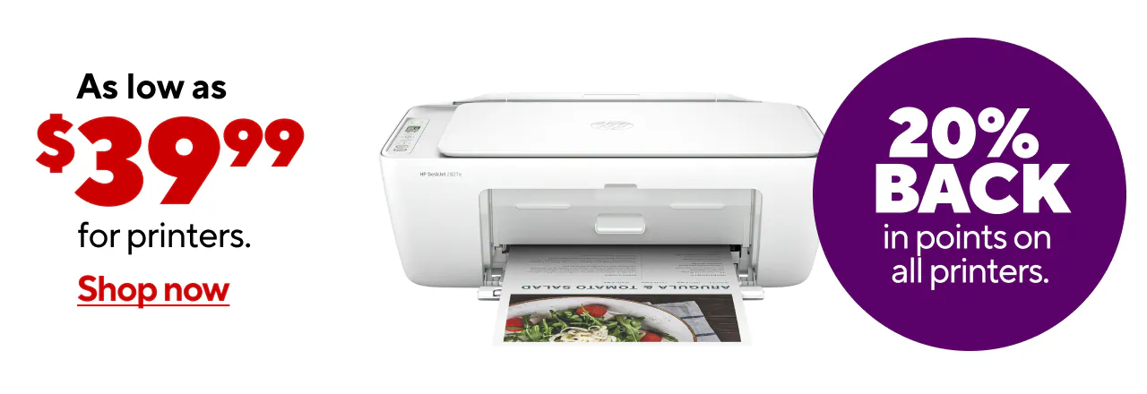 Printers as low as $39.99