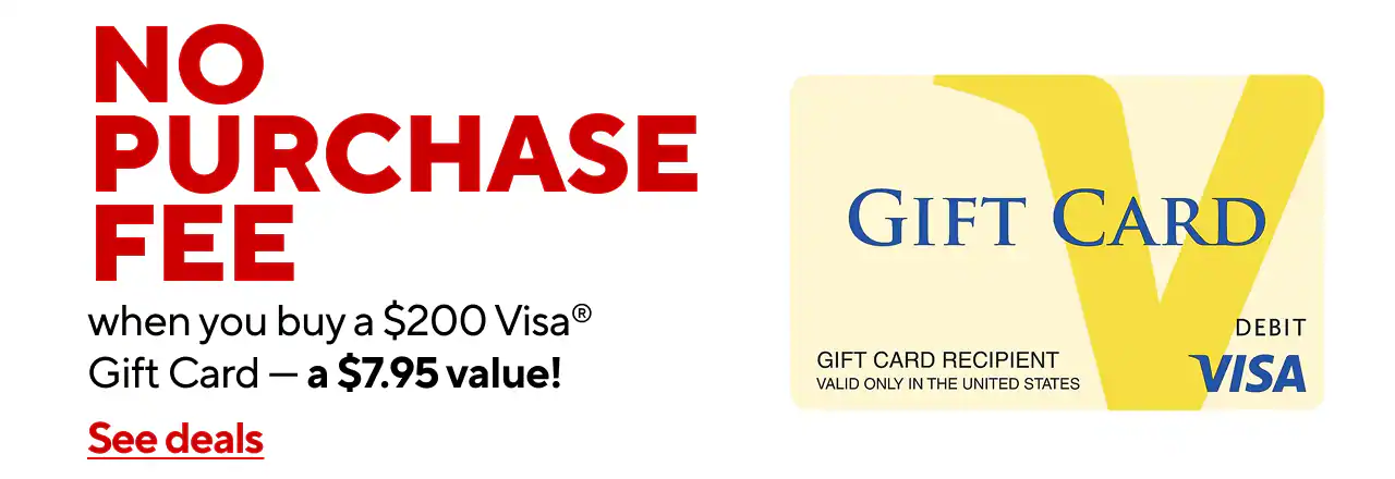 $7.95 Off $200 Visa + $7.95 Fee
