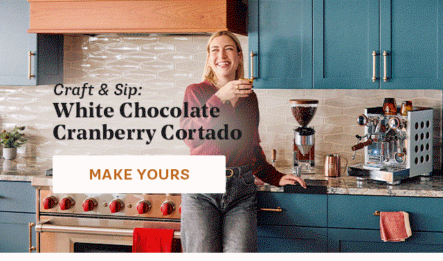 Craft & Sip: White Chocolate Cranberry Cortado Make Yours