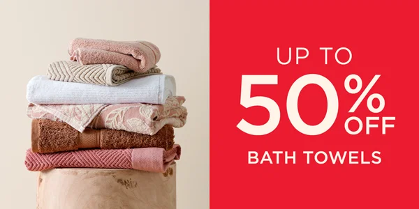Up To 50% Off Bath Towels