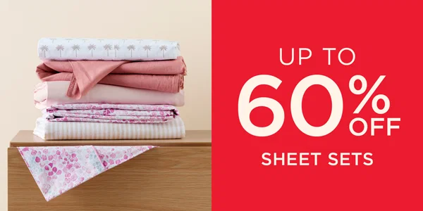 Up To 60% Off Sheet Sets