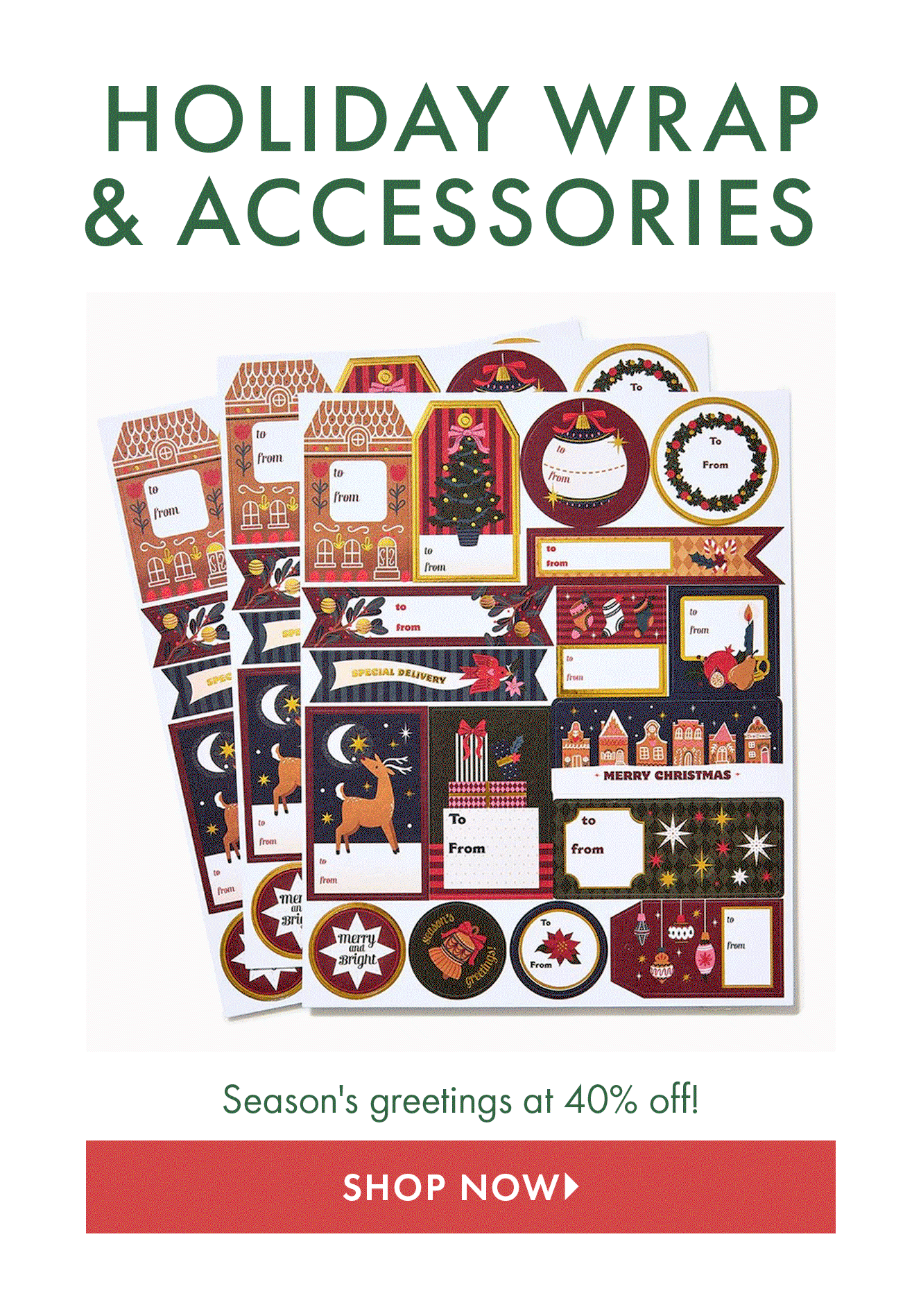 Christmas Wrapping Paper & Gift Wrap Accessories
