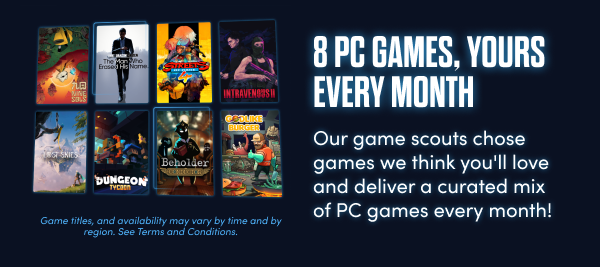 8 PC games every month