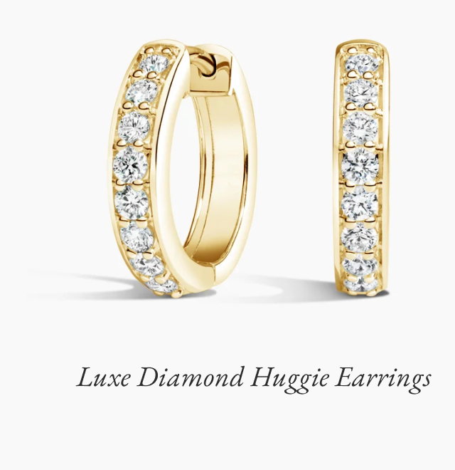 Luxe Diamond Huggie Earrings 